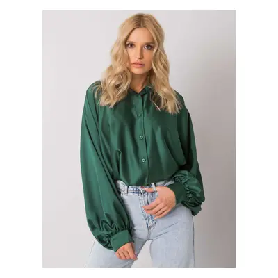 Green shirt with wide sleeves Cristina