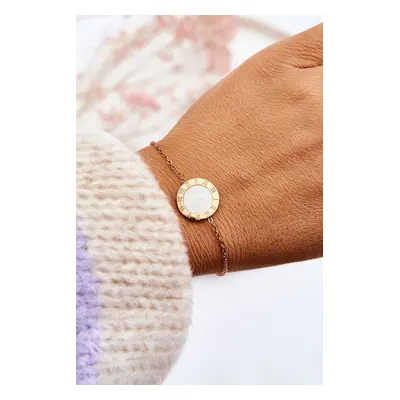 Glam Chic Női karkötő Celebrity White Circle Rose Gold