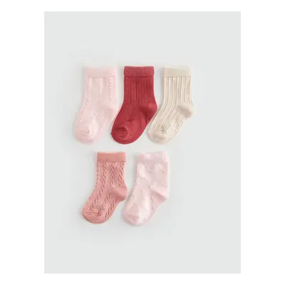 LC Waikiki 5-Piece Patterned Baby Girl Socks