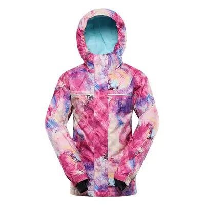 Children's ski jacket with ptx snow membrane ALPINE PRO KIWERO fuchsia variant pa