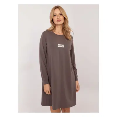 Dark brown sweatshirt dress