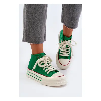 Women's Platform Sneakers Green Aineri