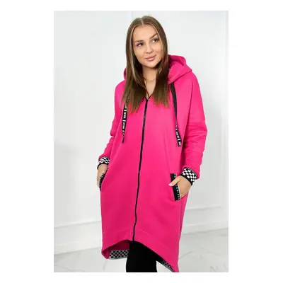 Fuchsia zip-up hoodie