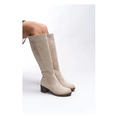 Riccon Hioverra Women's Heeled Boots Beige Suede