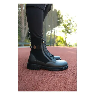 Riccon Smoke Men's Zippered Combat Boots