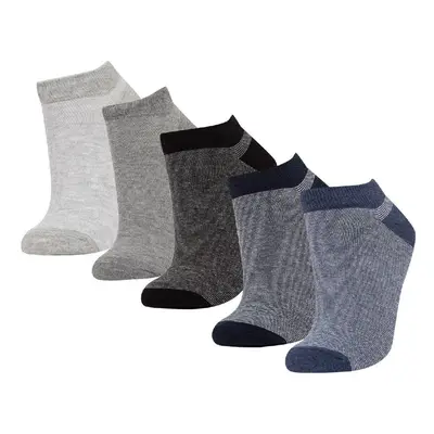 DEFACTO Men's 5-Pack Cotton Ankle Socks