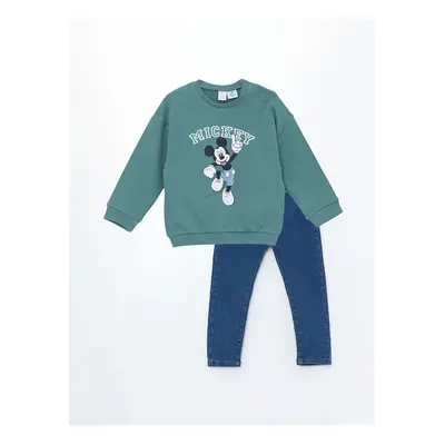 LC Waikiki Crew Neck Long Sleeve Baby Boy Sweatshirt and Tracksuit Bottom 2-Piece Set