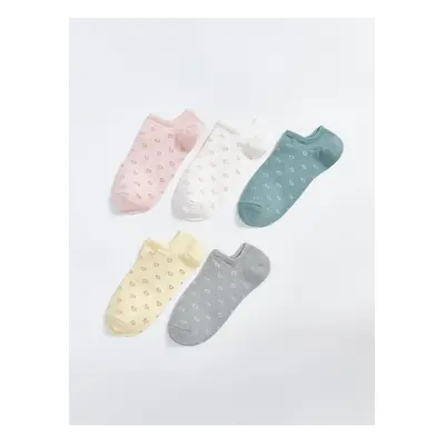 LC Waikiki 5-Pack LCW Women's Patterned Booties Socks