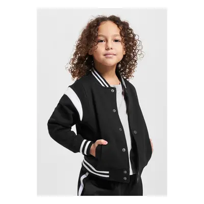 Boys' College Sweat Jacket Chamois Black/White