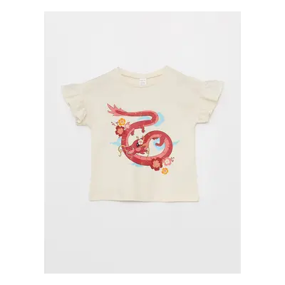 LC Waikiki Crew Neck Printed Baby Girl T-Shirt