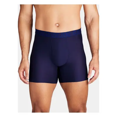 Set of three men's boxer shorts in blue and gray Under Armour UA Perf Tech Mesh 6in