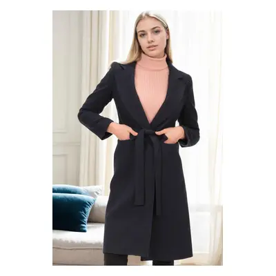 Z6739 DEWBERRY WOMEN'S COAT-NAVY-1