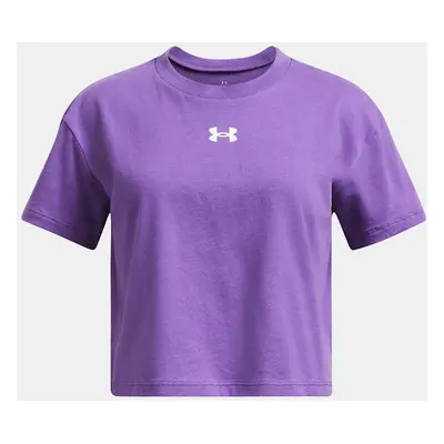 Girls' T-shirt Under Armour UA CROP SPORTSTYLE LOGO SS-PPL - Girls