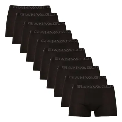 10PACK Men's Boxer Shorts Gianvaglia Black