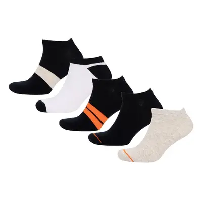 DEFACTO Men's 5-Pack Cotton Ankle Socks