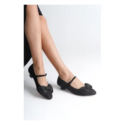 Capone Outfitters Low Heel Velvet Women's Shoes