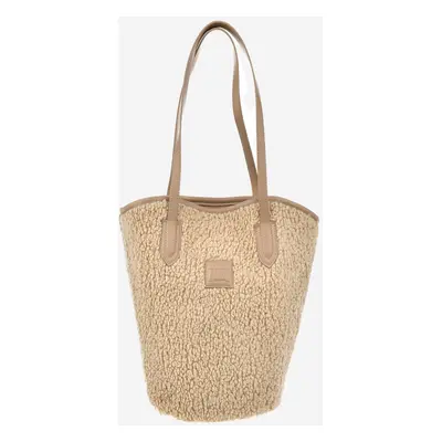 Big Star beige shopper bag with sheepskin