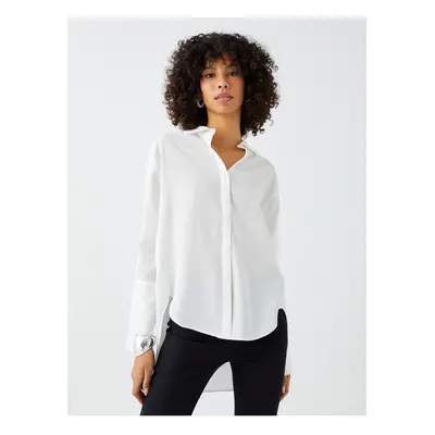 LC Waikiki Plain Long Sleeve Poplin Women's Shirt