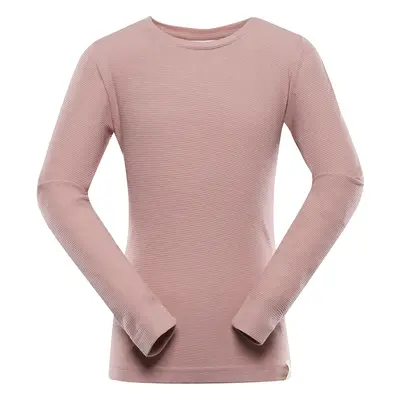 Children's long-sleeved T-shirt ALPINE PRO BOGRO pale mauve