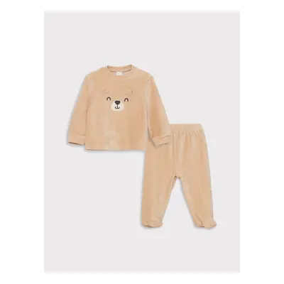 LC Waikiki Crew Neck Long Sleeve Baby Boy Sweatshirt and Trousers 2-Piece Set