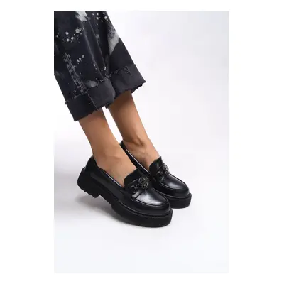 Riccon Iomrukh Women's Loafer Matte Black Patent Leather