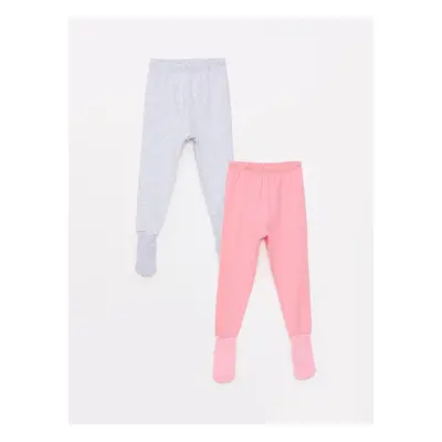 LC Waikiki Baby Girl With Elastic Waist Socked Pants 2-Pack