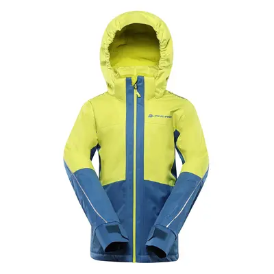 Children's ski jacket with ptx membrane ALPINE PRO REAMO sulphur spring