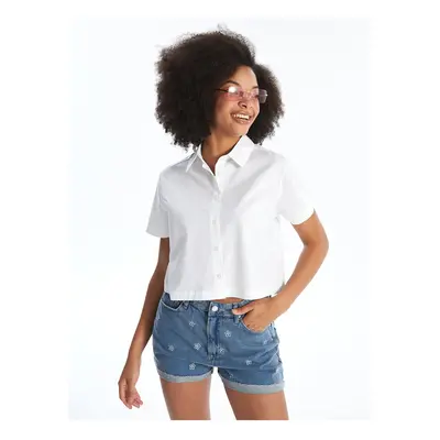 LC Waikiki LCW Plain Short Sleeve Poplin Women's Shirt