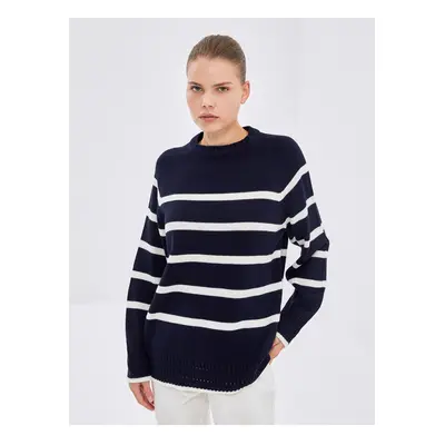 LC Waikiki Crew Neck Striped Women's Knitwear Sweater