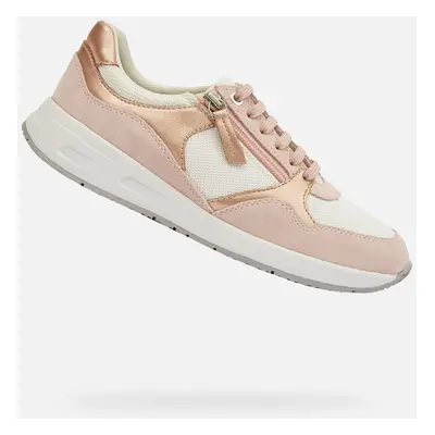 Light pink women's sneakers Geox Bulmya - Women's