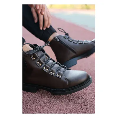 Riccon Brown Men's Combat Boots