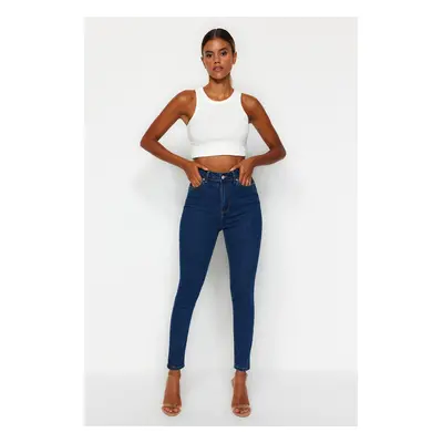 Trendyol Dark Blue Push Up High Waist Skinny