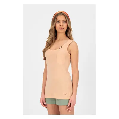 Alife And Kickin JENNYAK A Mellow Peach Melange Tank Top