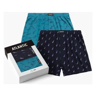 Men's loose boxer shorts ATLANTIC 2Pack - multicolored