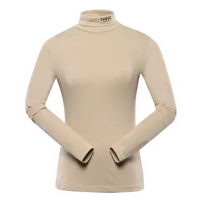 Women's long-sleeved turtleneck nax NAX BERWA white pepper