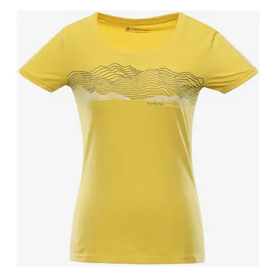 Women's quick-drying T-shirt ALPINE PRO DAFOTA sulphur variant pa