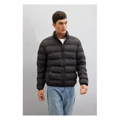 DEFACTO Stand Collar Puffer Jacket Zippered Double Pocket Seasonal Lightweight