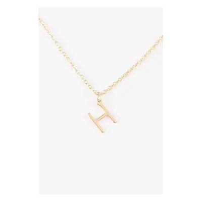 DEFACTO Women's H Letter Gold Necklace