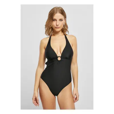 Women's Recycled Necklace Swimsuit Black