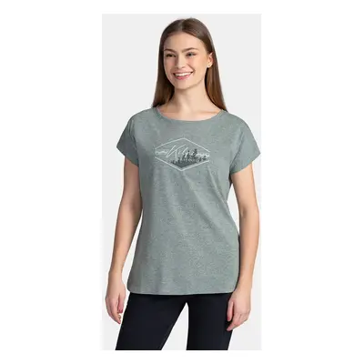 Women's cotton T-shirt Kilpi NELLIM-W Dark green