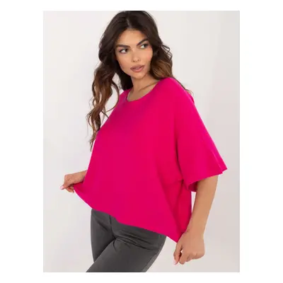 Fuchsia women's oversize sweater