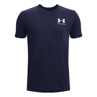 Boys' T-shirt Under Armour Sportstyle Left Chest SS - navy blue