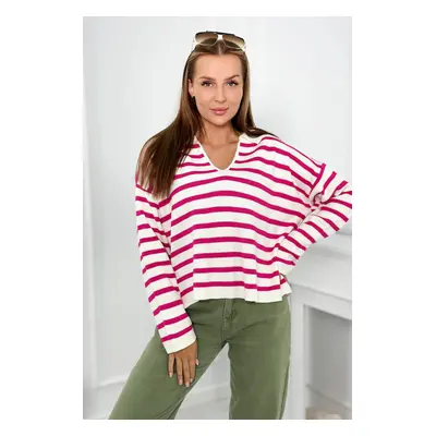 Striped fuchsia sweater