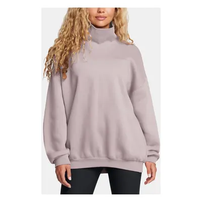 Women's sweatshirt Under Armour UA Icon Fleece OS Mock Crew-GRY - Women's