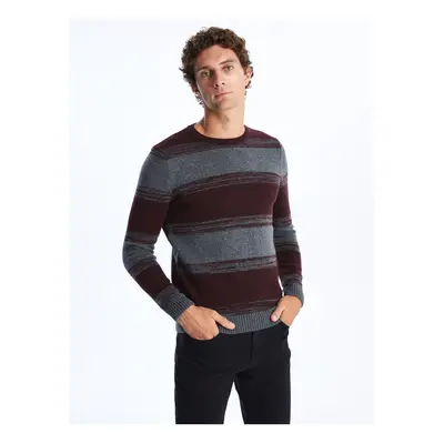 LC Waikiki Crew Neck Long Sleeve Color Block Men's Knitwear Sweater