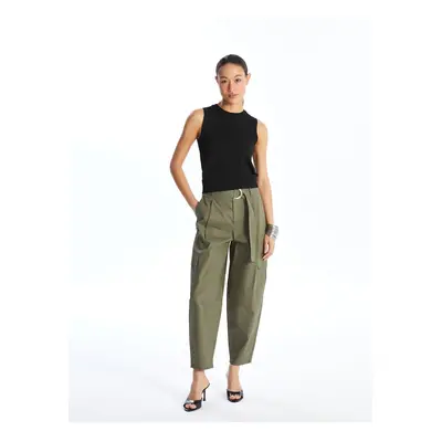 LC Waikiki Comfortable Fit Women's Cargo Pants with Waist Belt