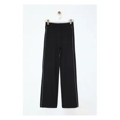 Trendyol Black Plain Wet/Scuba Sportswear Tracksuit Bottoms