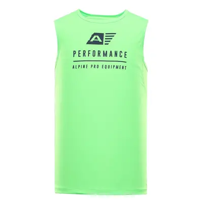 Men's quick-drying tank top ALPINE PRO MIXED neon green gecko