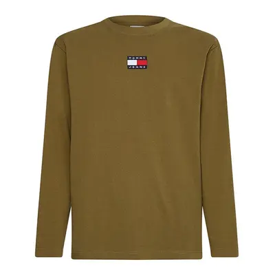 Tommy Jeans T-Shirt - TJM LS TOMMY BADGE TEE green