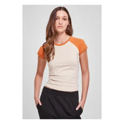 Women's Organic Stretch Short Retro Baseball Softseagrass/Starorange T-Shirt